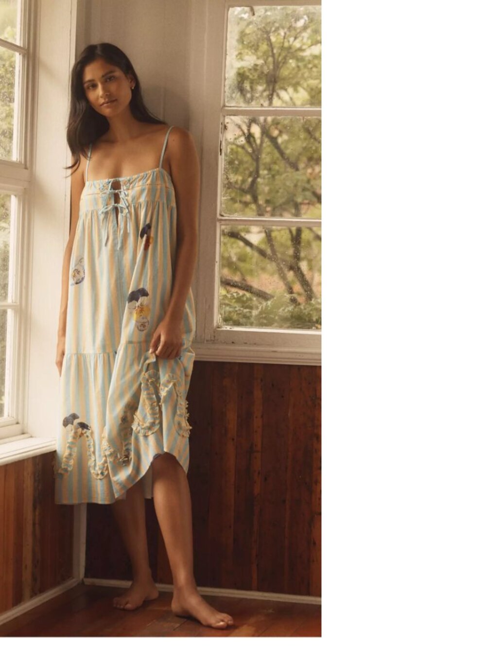 Anthropologie Nay Bellamy x LyreBird Midi Nap COTTON Dress size XL new with tag